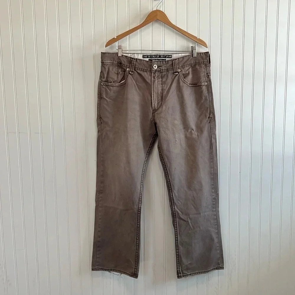 Levi's straight fit‎ men's 36/30 cotton brown well worn stains work pants